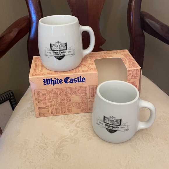 Vintage 1995 White Castle restaurant ware coffee mugs, cups, NIB - Picture 2 of 8